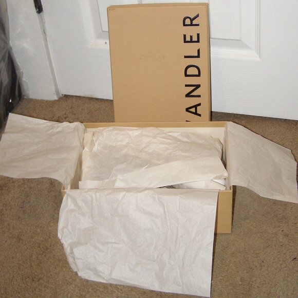 NIB size 39 WANDLER Isa Mixed Pattern Leather and Wool Ankle wrap pumps - Picture 6 of 16